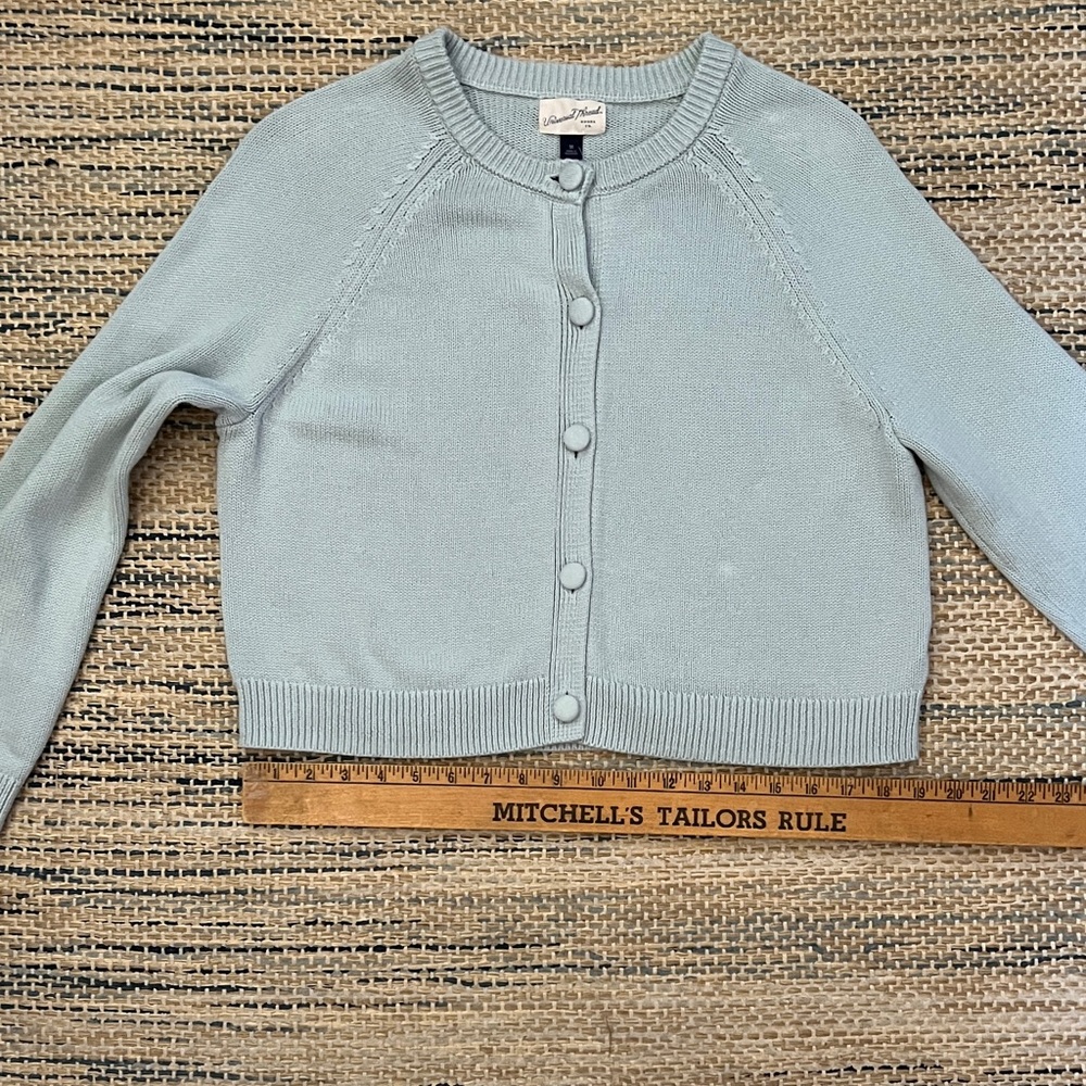 Universal Thread Pale Blue Cropped Button-Up Card… - image 6